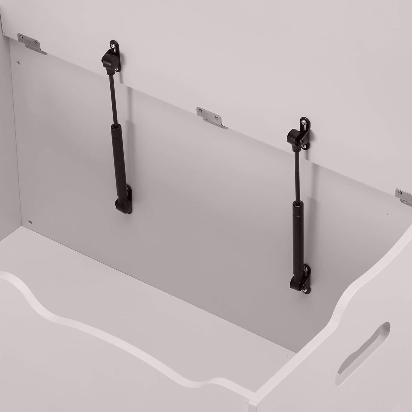 Amazon Basics Kids Toy Box, Wooden Organizer Storage Chest, Gray, 30" x 18" x 19"