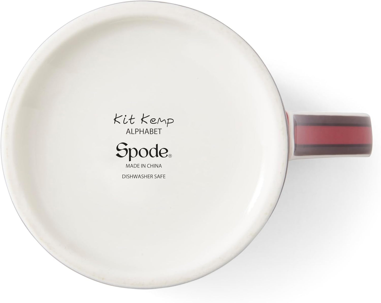 Spode Kit Kemp Alphabet Mug - Letter A Monogram in Fine China, 12oz Ceramic Coffee Cup for Hot Drinks, Personalized Drinkware for Unique Gifts, Dishwasher Safe Tea or Coffee Mug - Gift Box Included