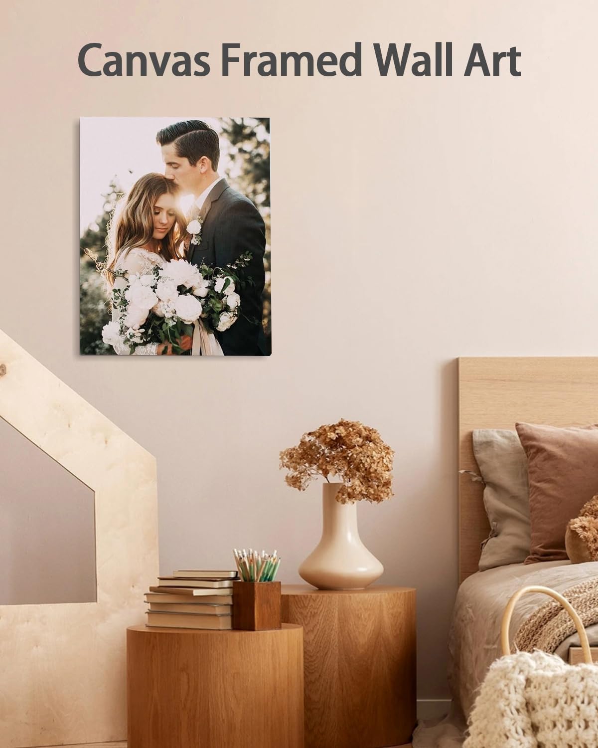 Custom Framed Canvas Prints With Your Photos-Personalized Picture To Canvas Wall Art ，Home Decoration Gifts Holiday Gifts