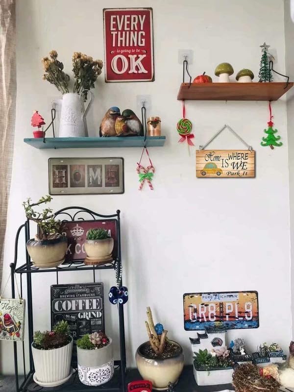 Pray Wait Trust Sign, Farmhouse Christian Wall Art, Religious Home Decorations Faith Wall Decor (Pray) 4x16 Inch
