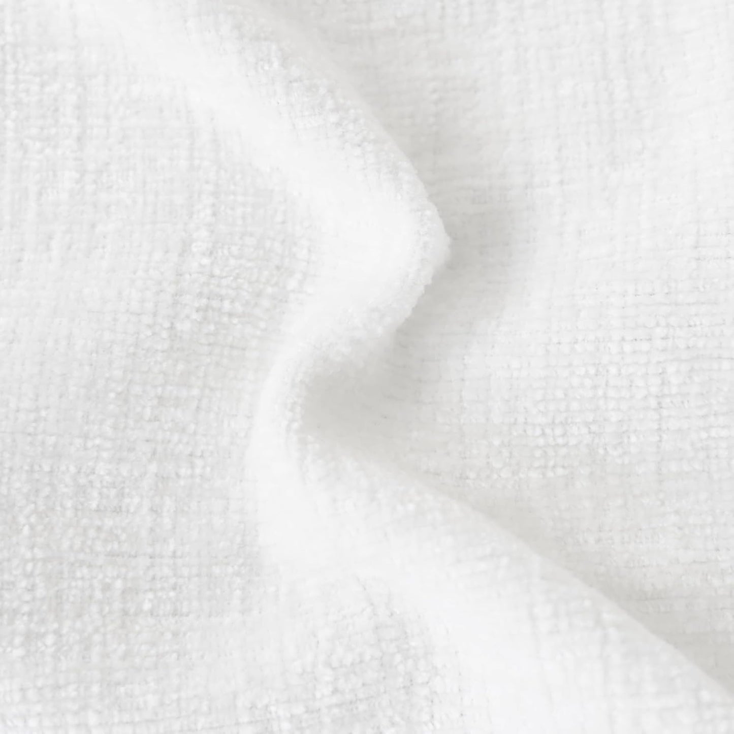 CaliTime Throw Pillow Covers Decorative 26 X 26 Inches Pack of 2 Cozy Chenille Cushion Cases for Couch Sofa Bed Living Room Home True White