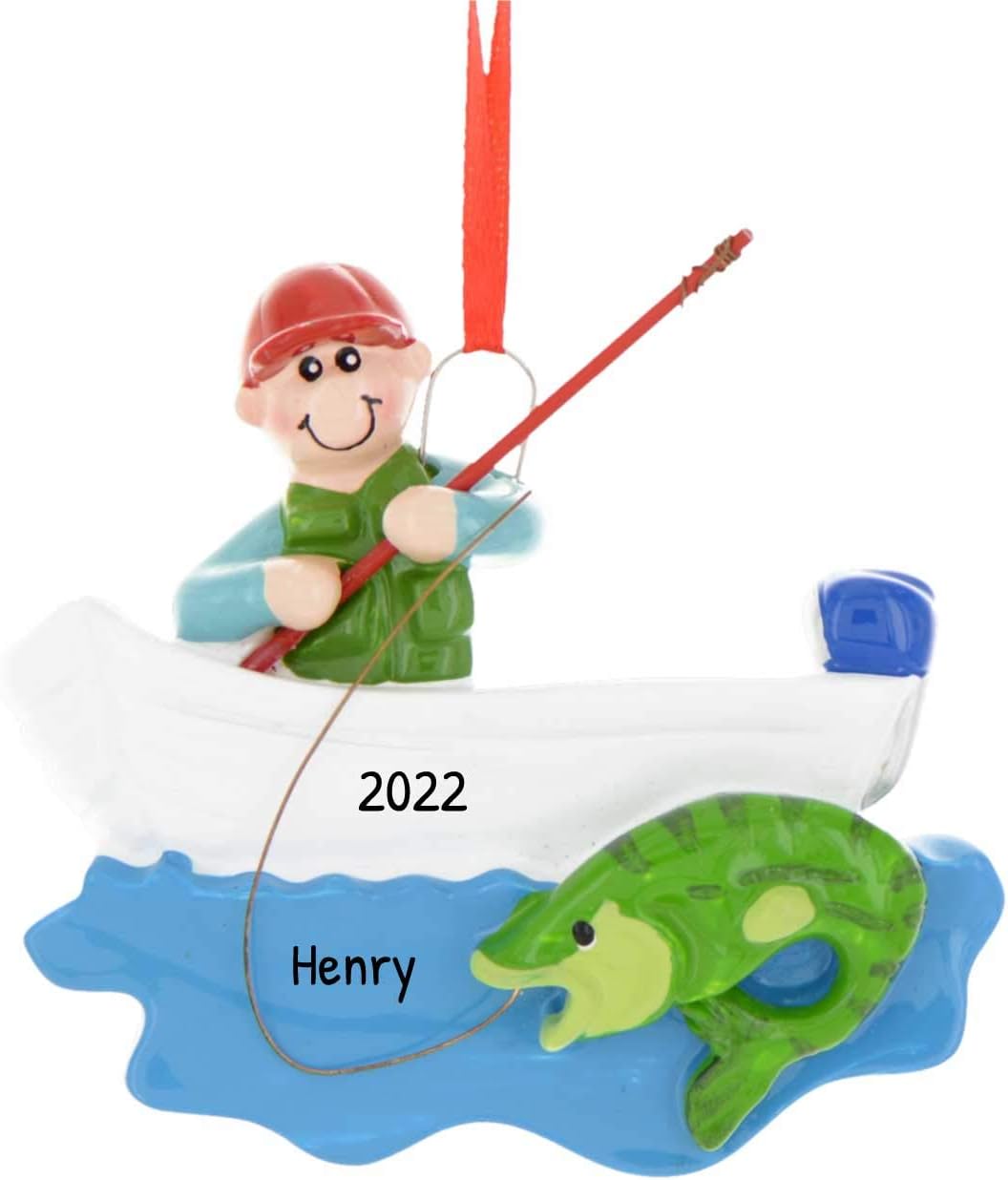 Elves Personalized Fly Fishing Ornament 2024 - Boating Fisherman Christmas Tree Decor Merry Fishmas Outdoor Fun by Elves