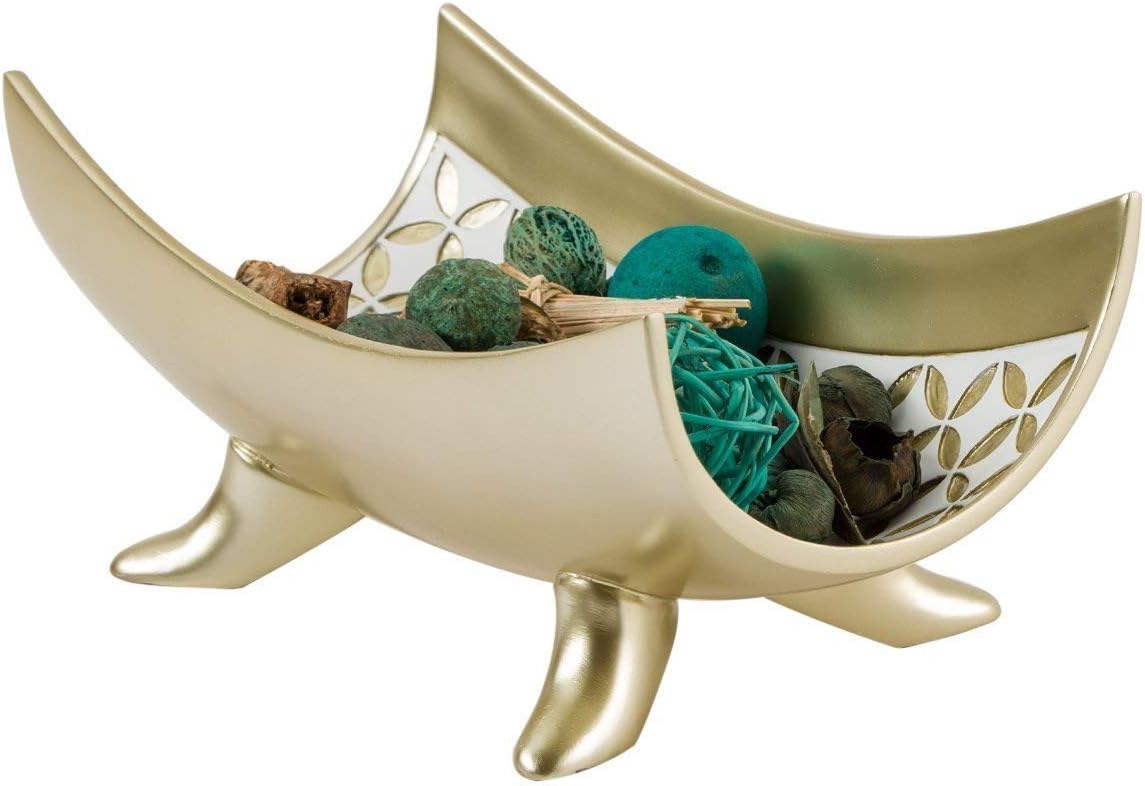 Creative Scents Schonwerk Diamond Lattice Decorative Bowl Table Centerpiece - Home Decor for Living Room, Centerpieces Table Decorations for Dining Room and Coffee Table