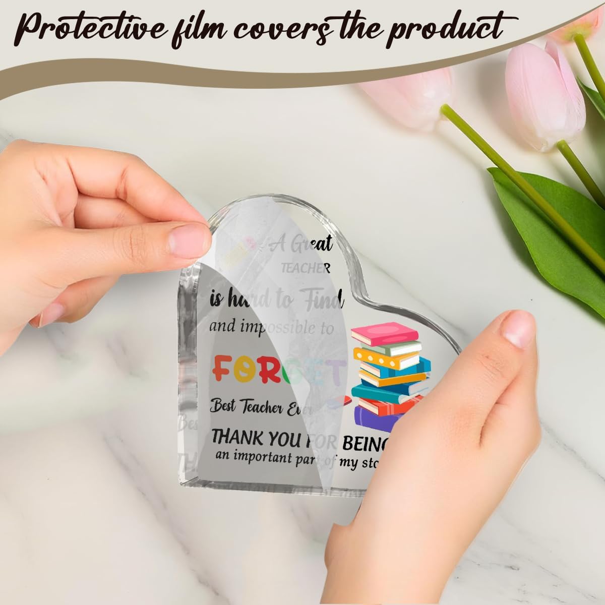 Teachers Day Graduation Season Opening Season Gifts Teacher Gifts Teacher Appreciation Gifts Best Teacher Gifts for Women Acrylic Heart for Her Coworker Friend Principal Educator Birthday Christmas