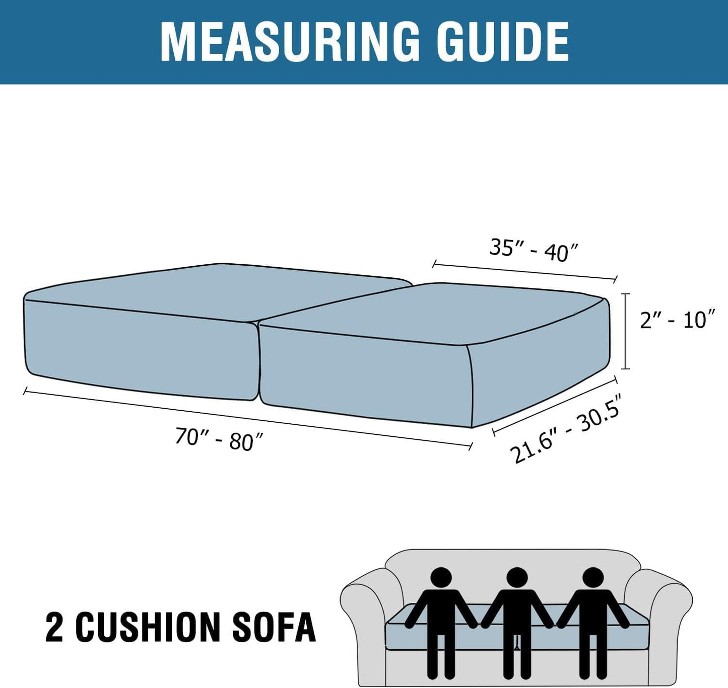 H.VERSAILTEX Velvet Stretch Couch Cushion Cover Plush Cushion Slipcover for Chair Loveseat Sofa Cushion Furniture Protector Seat Cushion Sofa Cover (2 Piece Large Sofa Cushion Covers, Ivory Striped)