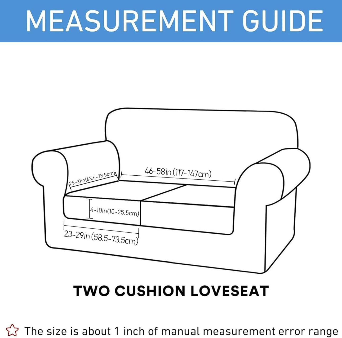 hyha Waterproof Couch Cushion Covers, Stretch Sofa Couch Seat Slipcover for Dog Washable, Non-Slip Waterproof Outdoor Cushion Covers for Patio Furniture Replacement (2 Pieces, Deep Teal)