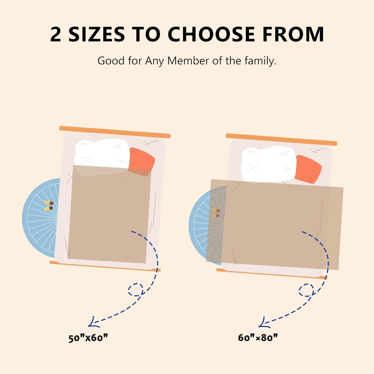 L'AGRATY Chunky Knit Blanket Throw: 50''x60'' Chenille Chunky Knitted Throw Blanket for Bed Couch - Handmade Thick Big Cable Knit Blanket - Large Crochet Rope Blanket for Home Decor(Tan)