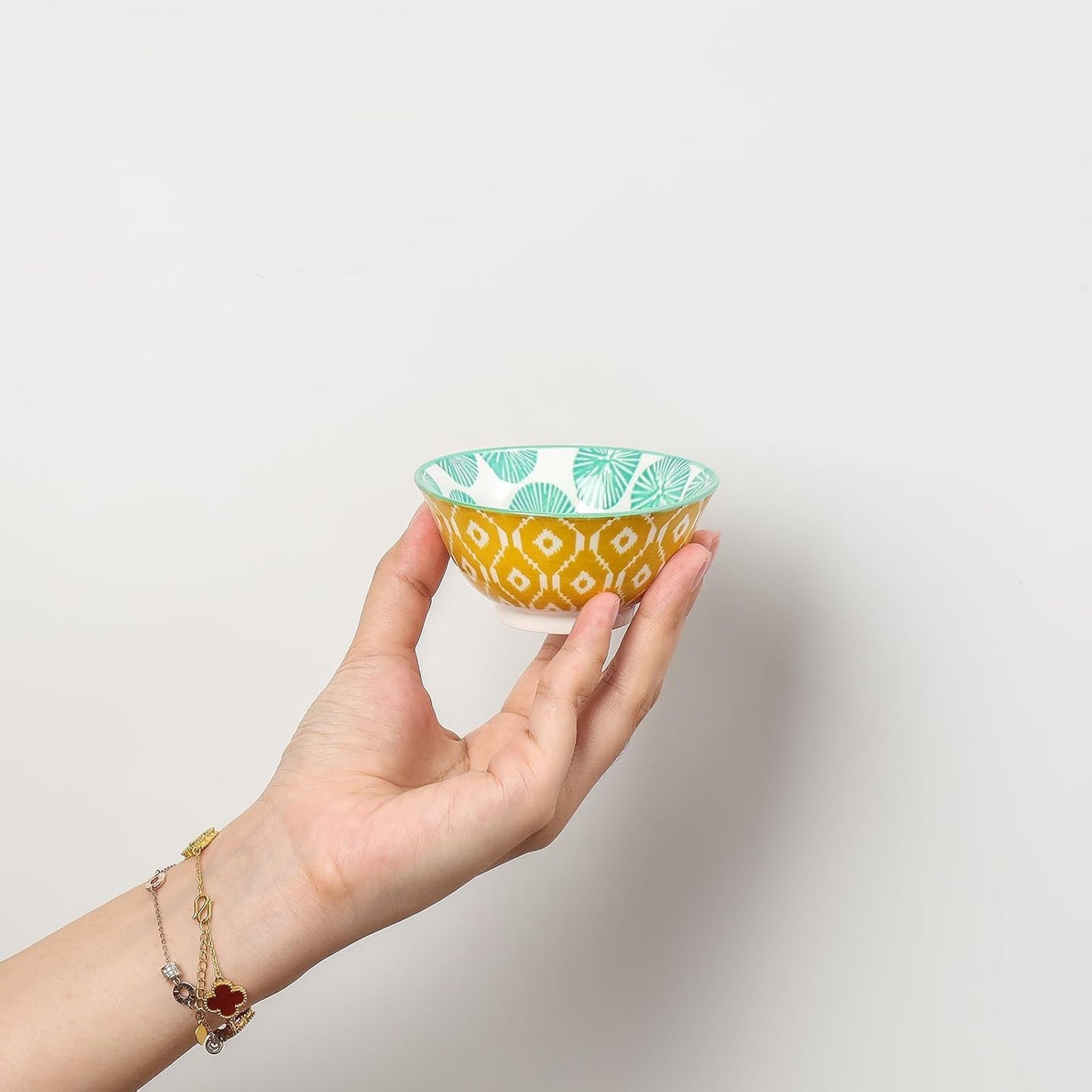 Selamica Ceramic Mini Bowl Set, 4 oz Dipping Bowls for Snack Side Dishes Condiment, Set of 6, Assorted Colors