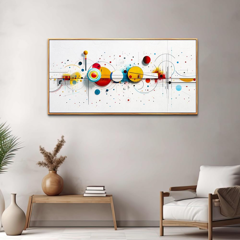 KELIYUAN Large Wall Decor For Living Room Canvas Wall Art For Bedroom Office Wall Pictures Abstract Geometric Drawing Artwork For Modern Stretched and Framed Beach Posters Home Decoration 20"X40"