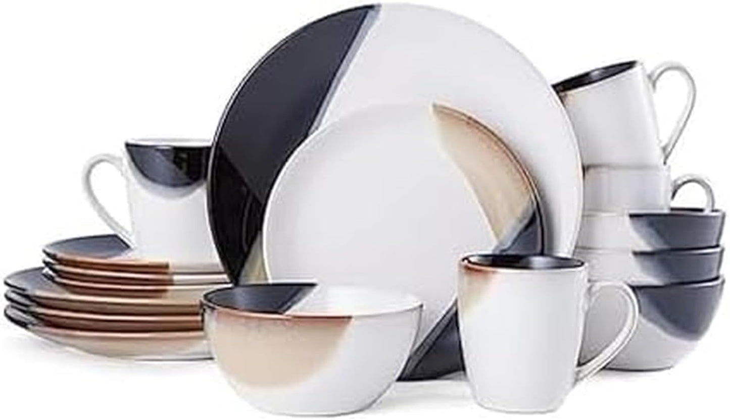 Gourmet Basics by Mikasa Caden 16-Piece Dinnerware Set, Service for 4