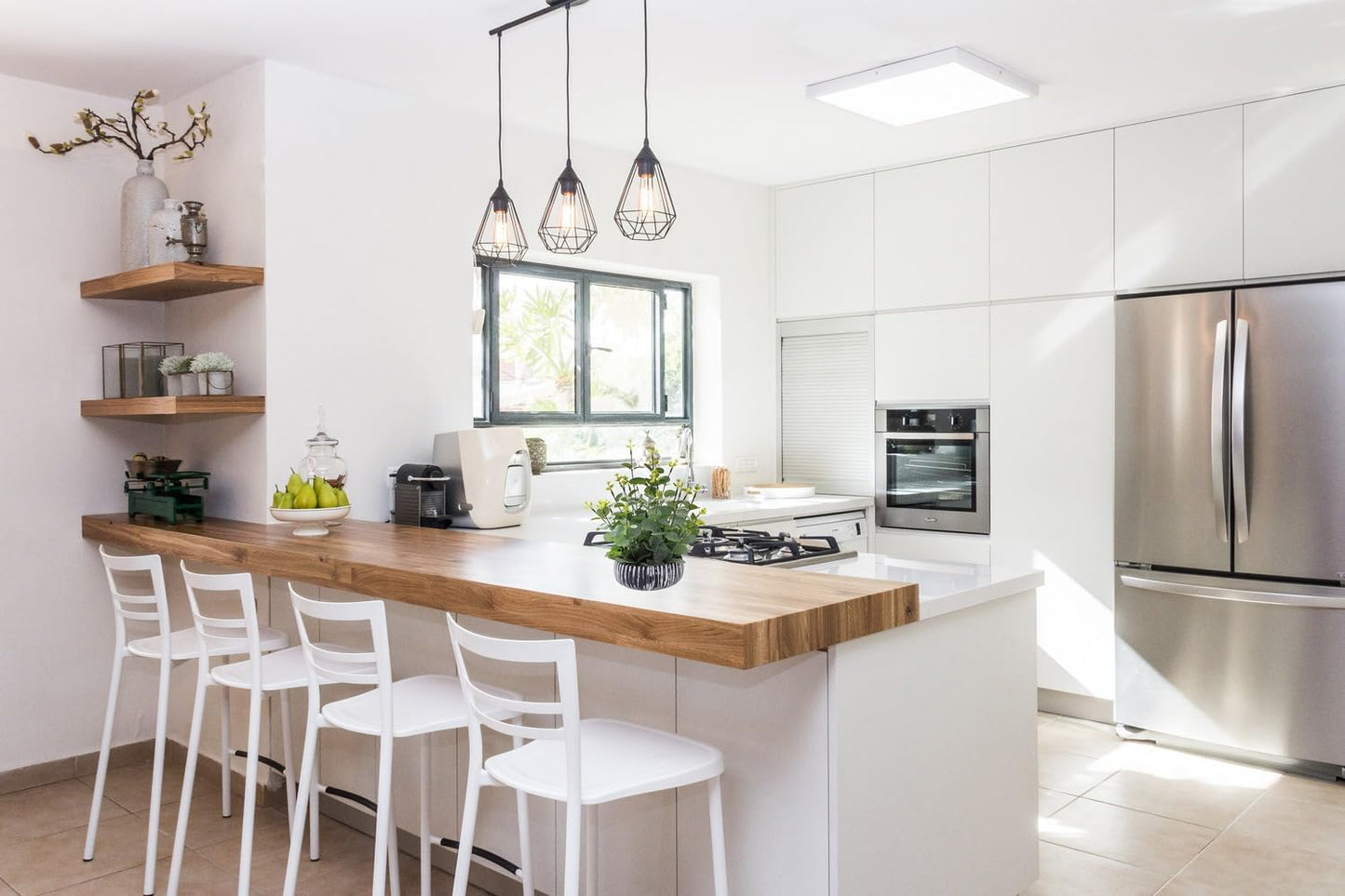 Artificial Plants Potted Real Looking Small Faux Plant with Rustic Black Cement Planter for Kitchen Office Desk Bookshelf Decor (Eucalyptus Plant)