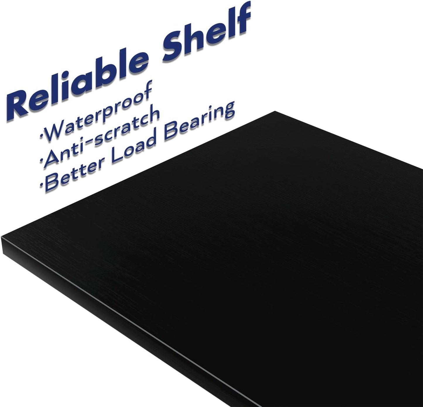 NUMENN Bookshelf, 6 Tier Bookshelves, Home Office Bookcase Shelf Storage Organizer, Free Standing Storage Shelving Unit for Bedroom, Living Room and Home Office, Black