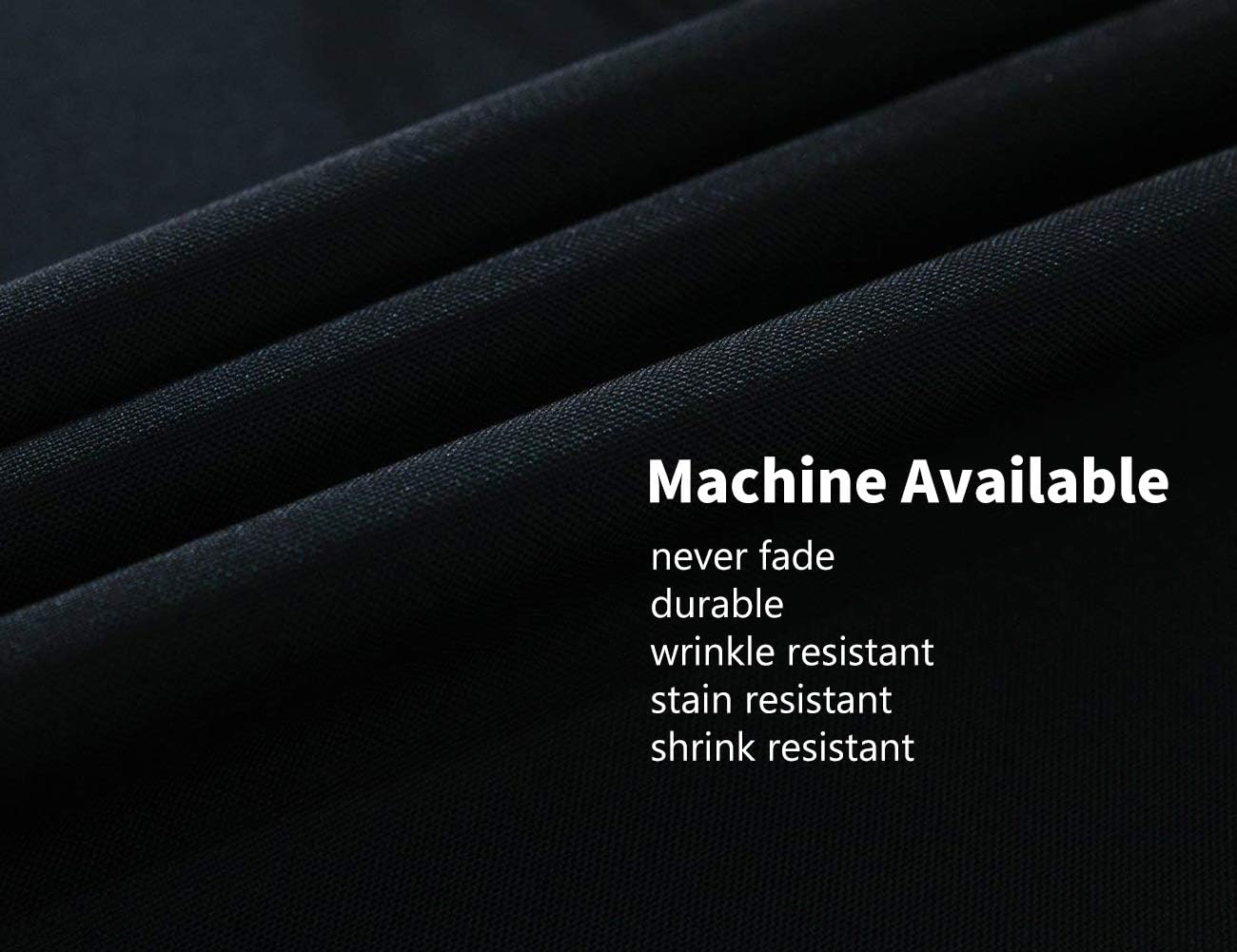 Surmente Square Tablecloth for Square or Round Tables 100% Polyester 70x70 Inch Table Cloth for Weddings, Banquets, or Restaurants (Black)