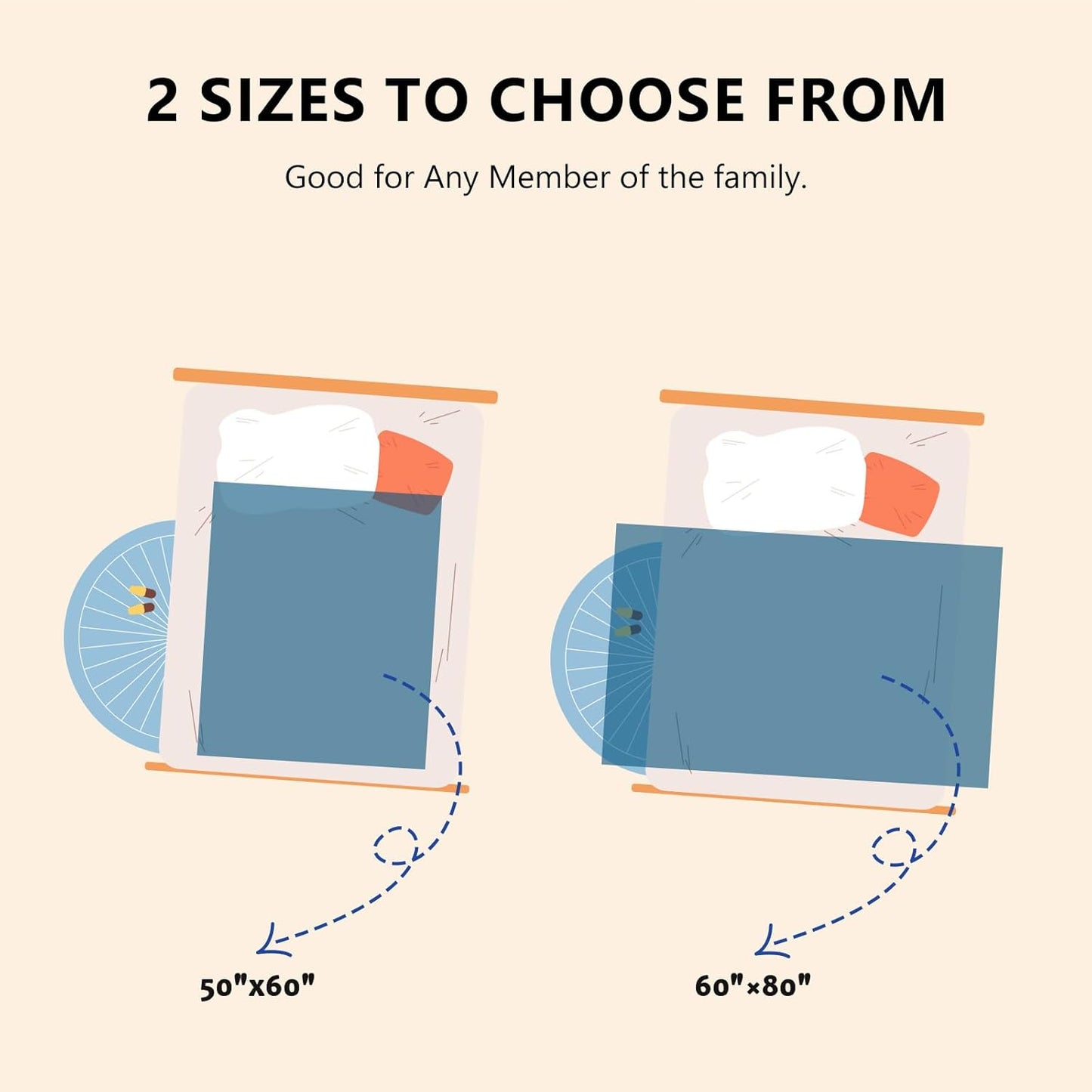 L'AGRATY Chunky Knit Throw: 60''x80'' Chenille Chunky Knitted Blanket for Bed, Couch - Handmade, Thick, Big Cable Knit Blanket - Blue