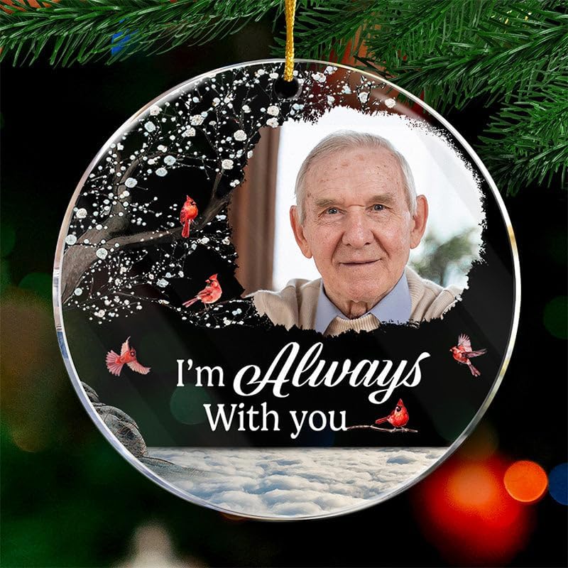 Pawfect House Custom Photo 2D Acrylic Ornament, Personalized Christmas Memorial Sympathy Gifts for Family Members, You are My Best Memory, Xmas Tree Decor, in Memory of Christmas Ornaments