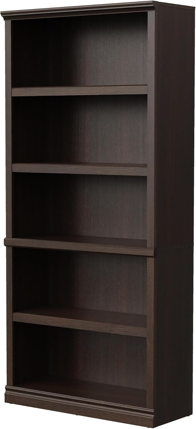 Bookshelf, Open Storage 70 Inch Tall 5 Shelf Bookcase, Floor Standing Bookshelves and Bookcases, Book case for Farmhouse Library Office Bedroom Kids, Dark Cherry - 5 Tier