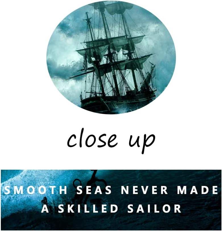 Smooth Seas Never Made A Skilled Sailor Inspirational Wall Art Motivational Canvas Poster Entrepreneur Quote Picture Home Office Decor Painting Framed and Stretched Ready to Hang [18''W x 24''H]