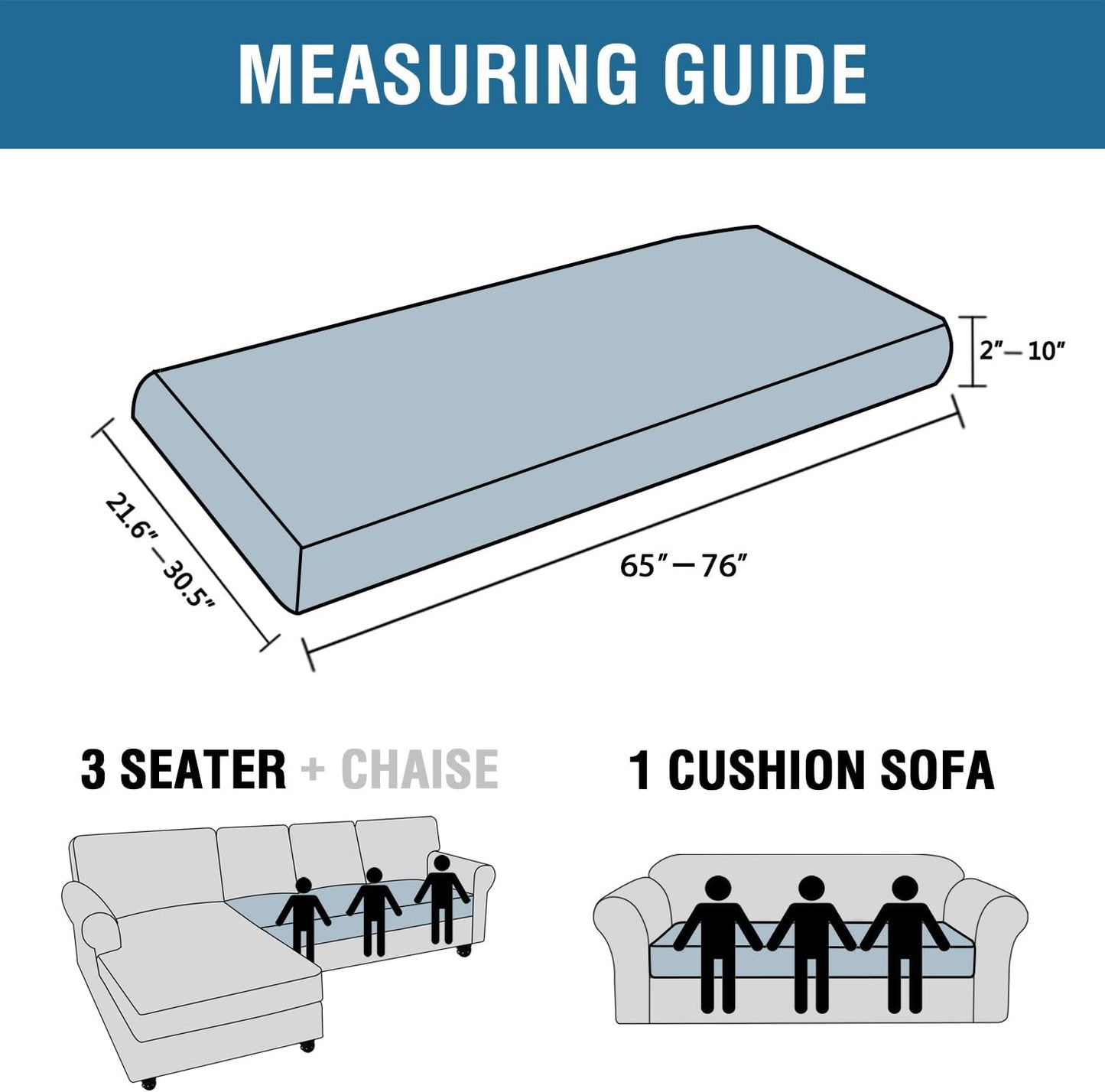 H.VERSAILTEX Velvet Stretch Individual Couch Cushion Cover Plush Cushion Slipcover for Loveseat Sofa Cushion Furniture Protector Seat Cushion Sofa Cover (1 Piece Sofa Cushion Cover, Brown)