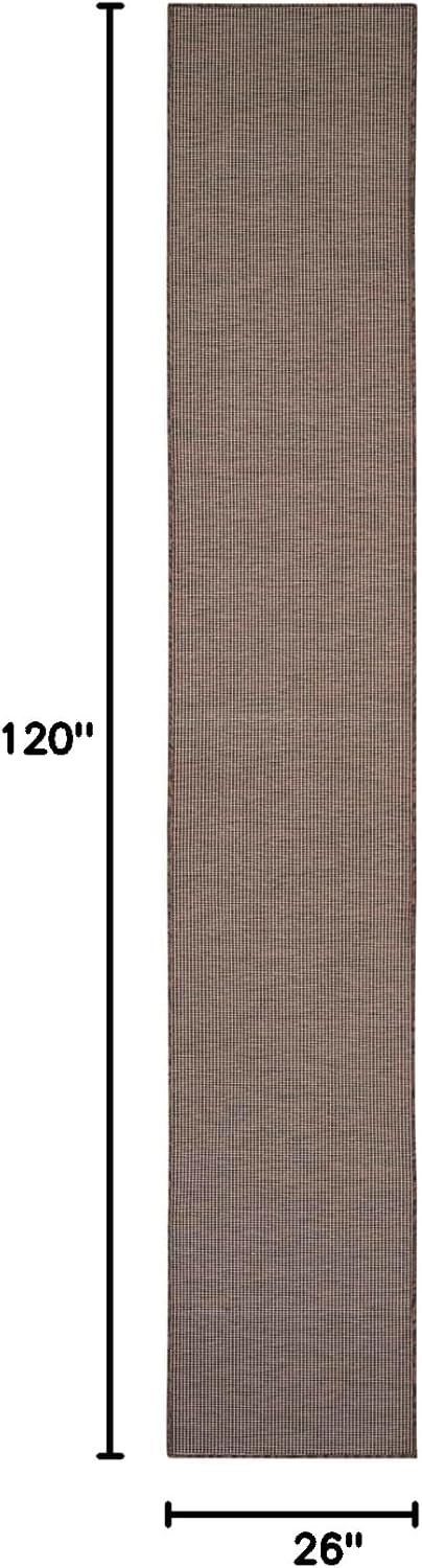 Nourison Home Positano 10' Runner Natural Fabric Modern Area Rug (10' Runner)