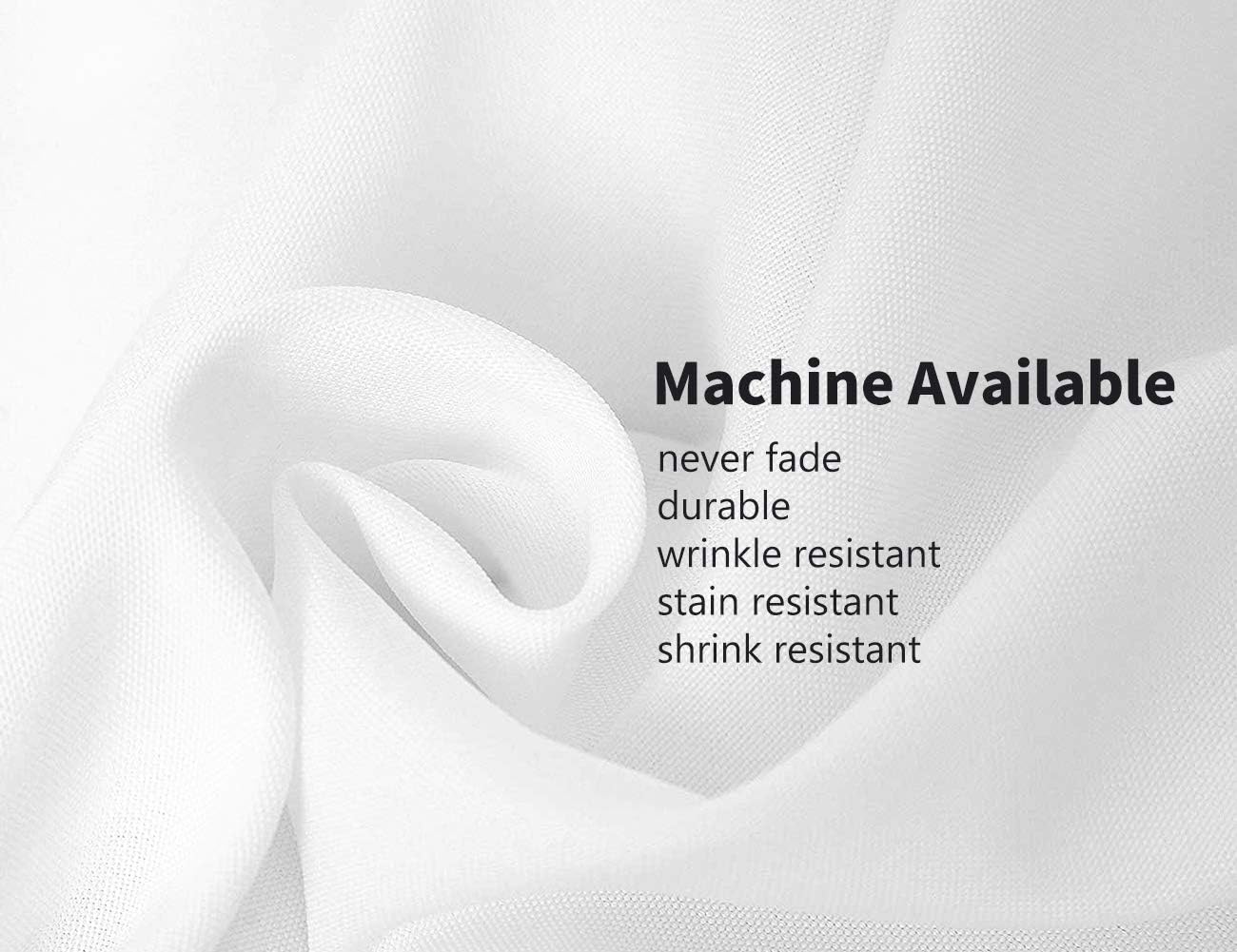 Surmente Square Tablecloth for Square or Round Tables 100% Polyester 85x85 Inch Table Cloth for Weddings, Banquets, or Restaurants (White)