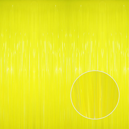 GOER 3.2 ft x 8.2 ft Metallic Tinsel Foil Fringe Curtains Party Photo Backdrop Party Streamers for Birthday,Graduation,New Year Eve Decorations Wedding Decor(3 Packs,Candy Lemon Yellow)