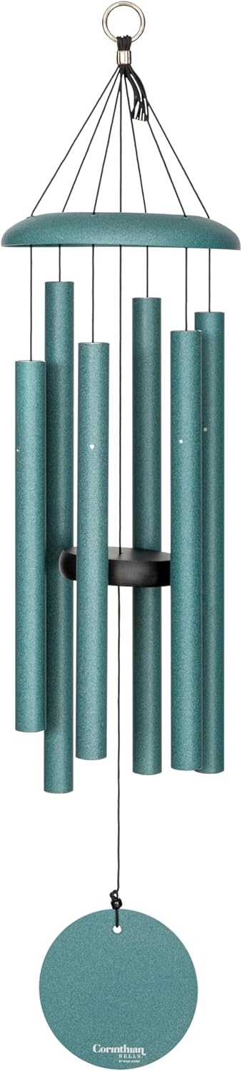 Corinthian Bells by Wind River - 30 inch Patina Green Wind Chime for Patio, Backyard, Garden, and Outdoor Decor (Aluminum Chime) Made in The USA