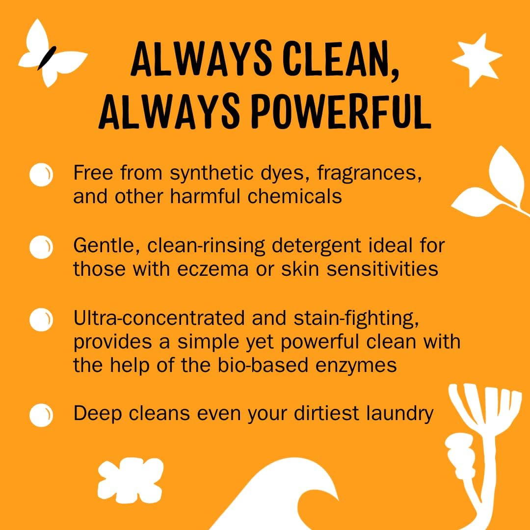 Molly's Suds Liquid Laundry Detergent | Clean Laundry Detergent Soap for Sensitive Skin | 2x Concentrated, High Efficiency (HE) (Citrus Grove - 200 Loads)