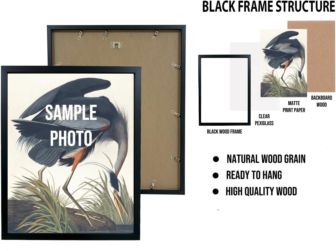 Fox and Flower Poster Art Print, Halloween Scary Vintage Wall Art Academia Spooky Painting Decoration for Horror Prints, Gothic Posters Bedroom Decor 89 (Fox and Flower, 16 x 20 inches, Black Frame)