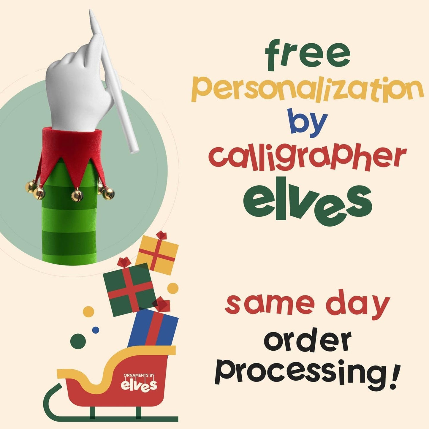 Ornaments by Elves - Personalized Baby Red Christmas Ball Ornaments 2024 - Customized Baby Red Balls Christmas Decorations African-American Ornaments for Christmas Tree in a Giftable Packaging