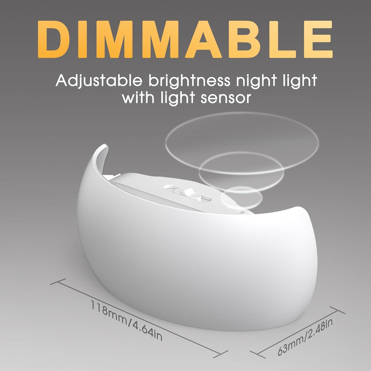 Briignite Night Light, Night Lights Plug into Wall, Backlit, Auto Dusk to Dawn Sensor, 0-100LM Dimmable Night Light, LED Plug in Sleep Nightlight for Kids, Bathroom, Bedroom, Hallway, Stairs, 1 Count