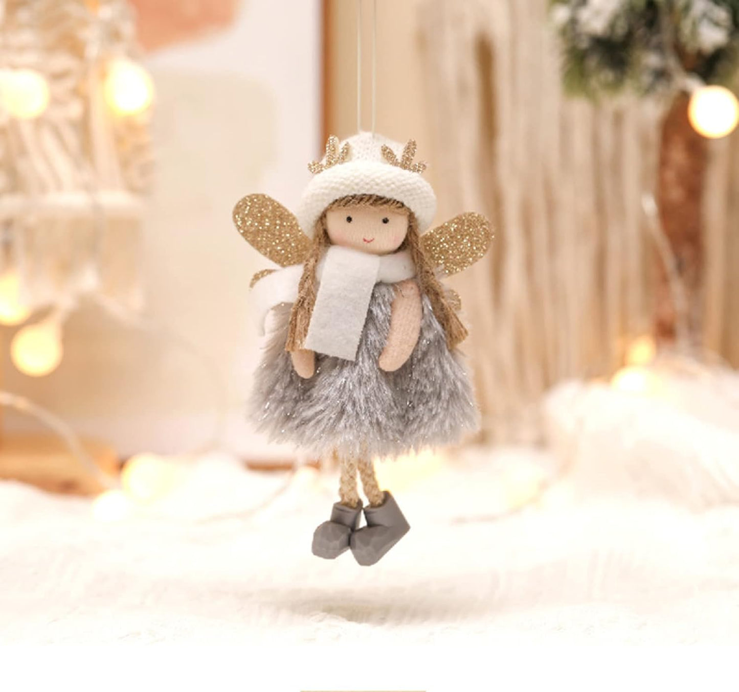 3pcs Christmas Angel Doll Decoration, Christmas Tree Hanging Ornaments, Thanksgiving Day Birthday Gifts, Fairy Presents, Tree Hanging Pendant, Home Party Ornament, Gift Toys for Kids