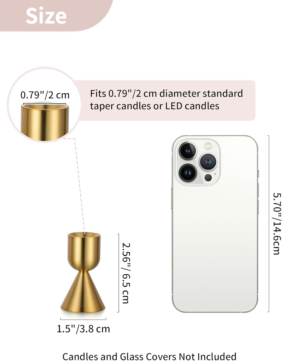 NUPTIO Gold Candlestick Holder Bulk: Set of 12 Brass Taper Candle Stick Holders - Small Aluminium Candleholder for Thanksgiving Birthday Christmas Decor