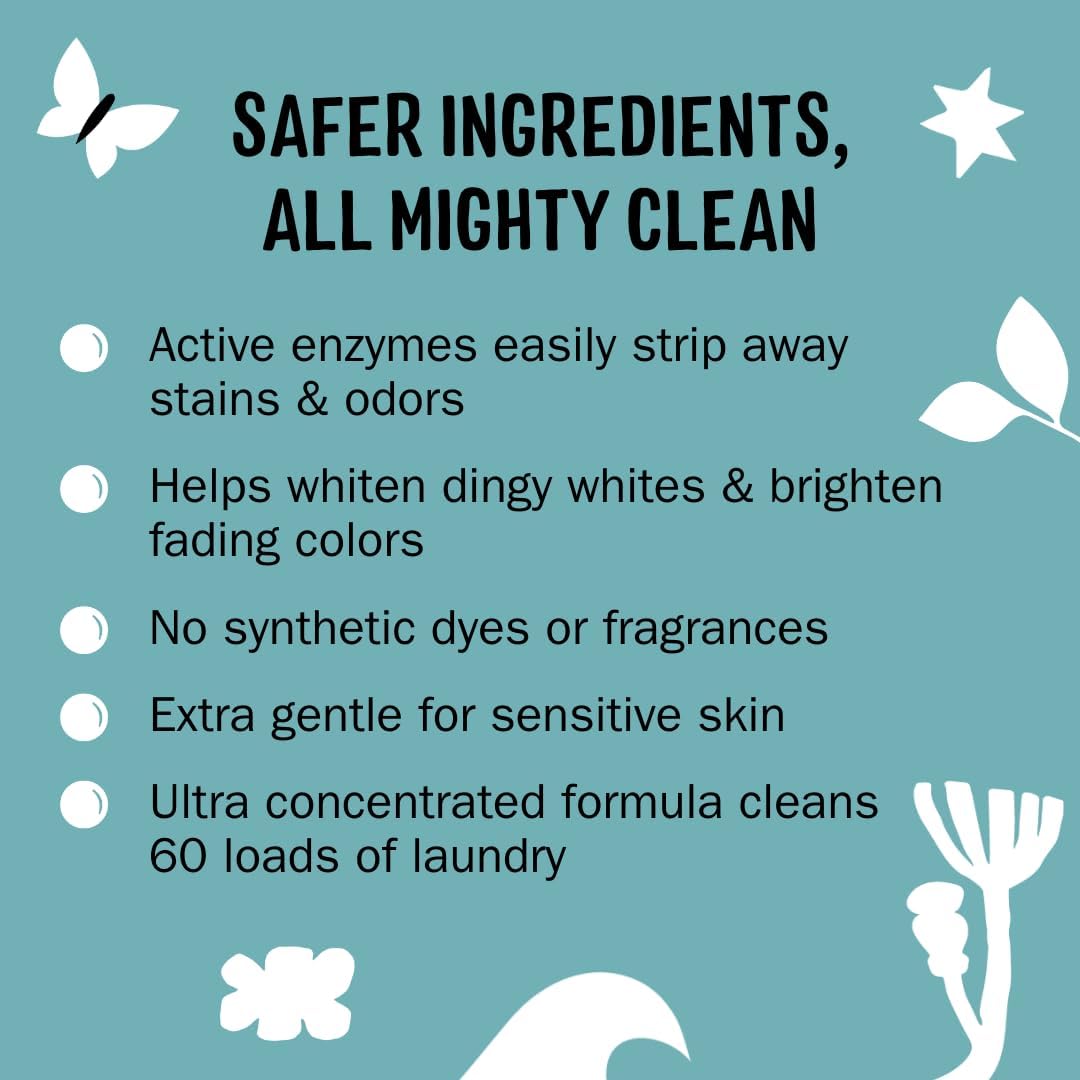 Molly's Suds Unscented Super Powder Detergent | Extra Strength Laundry Soap, Stain Fighting | Sensitive Skin | Simple, Effective Ingredients | 120 Loads Total (2 Pack)