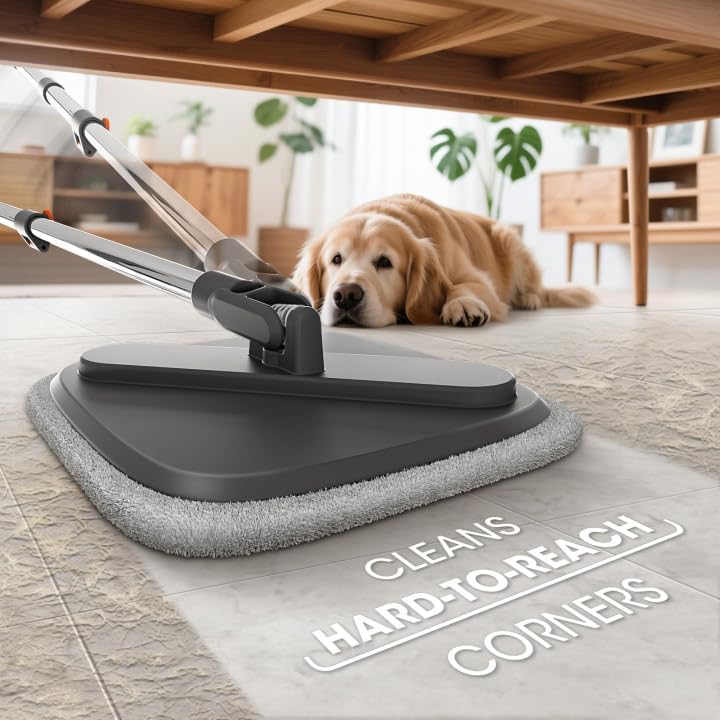 Mop and Bucket Set, Spin Mop with Separate Dirty Water System, Deep-Cleaning Mops for Floors, Versatile Mops for Walls