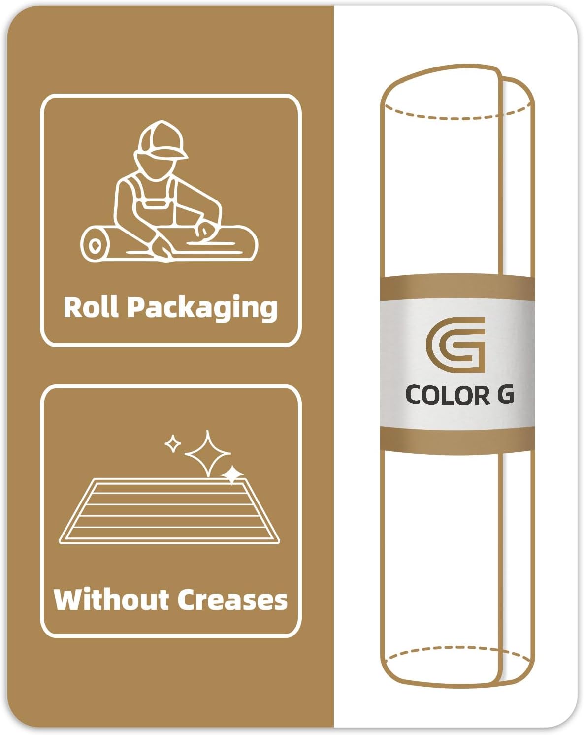 Color&Geometry Front Door Mat Indoor 17"x29", Ultra Non Slip Rubber Backed Dirt Trapper, Low Profile Thin washable, Easy Clean Entry Entryway Rug Door Mat Indoor Entrance, Khaki (Rolled-up NO Creases)