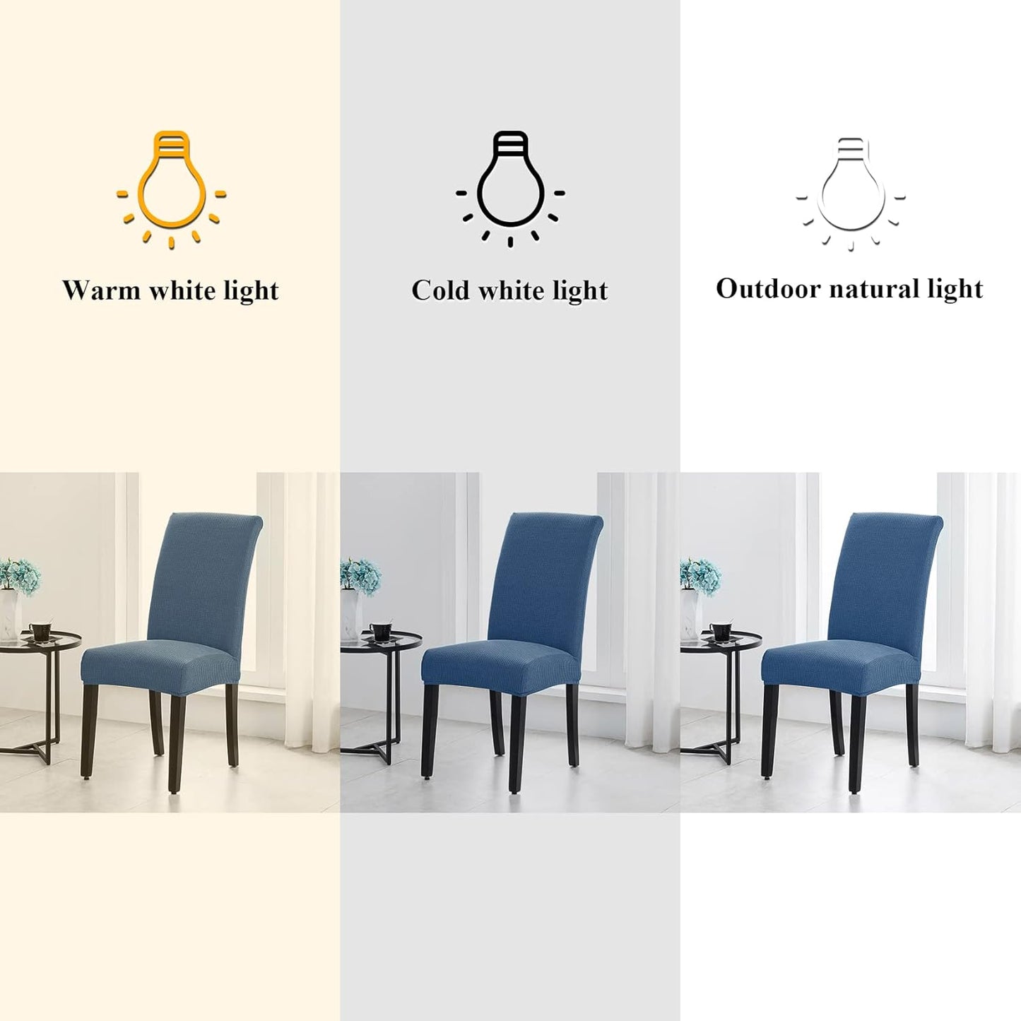 Joccun Chair Covers for Dining Room Set of 4, Dining Chair Slipcovers Stretch Dining Room Chair Covers Seat Protector,Washable Parsons Chair Cover for Home,Banquet(Riverside,4 Pack)