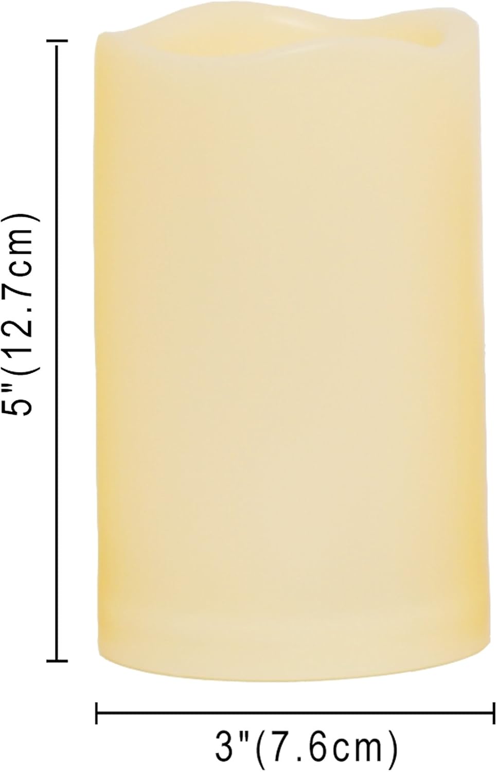 CANDLE CHOICE Waterproof Outdoor Battery Operated Flameless Candles with Remote Timer Plastic Flickering Fake Electric LED Pillars for Lantern Garden Wedding Christmas Decorations 3x5 Inches 3 PCS