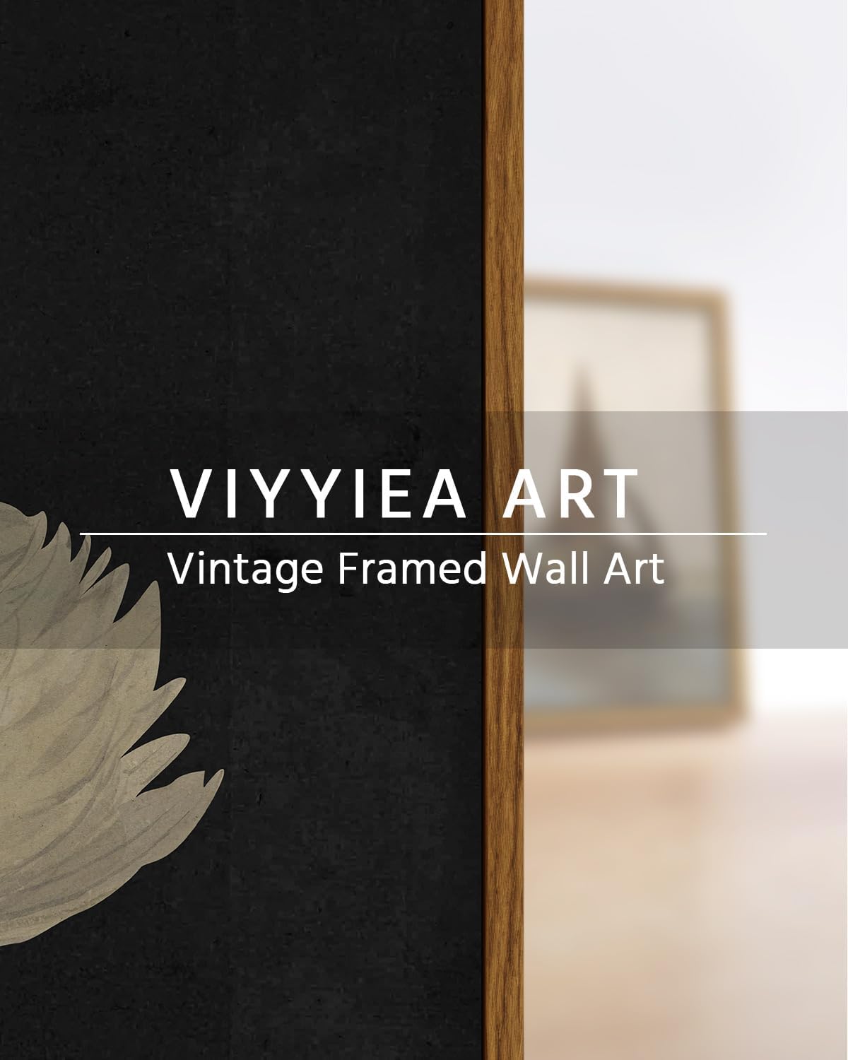 VIYYIEA Framed Canvas Wall Art Home Decor Swan Art Wall Decorations Prints Grace Swan Painting Pictures Rustic Bathroom Wall Decor Farmhouse Home Decor for Living Room Bedroom Office Decor 8x10in