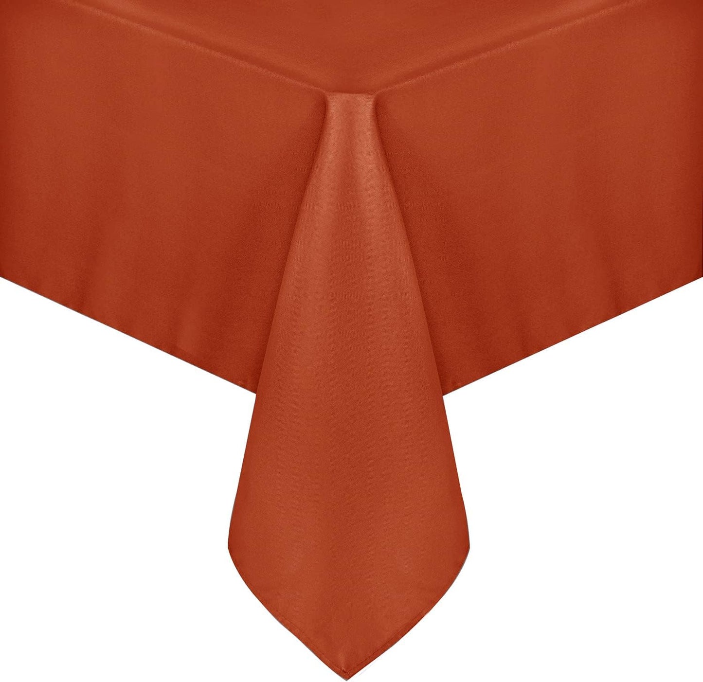 sancua Fall Tablecloth Rectangle - 60 x 84 Inch Burnt Orange - Stain and Wrinkle Resistant Polyester Fabric Table Cloth, Thanksgiving Table Cover for Dining Buffet Parties, Rust, Pumpkin Orange