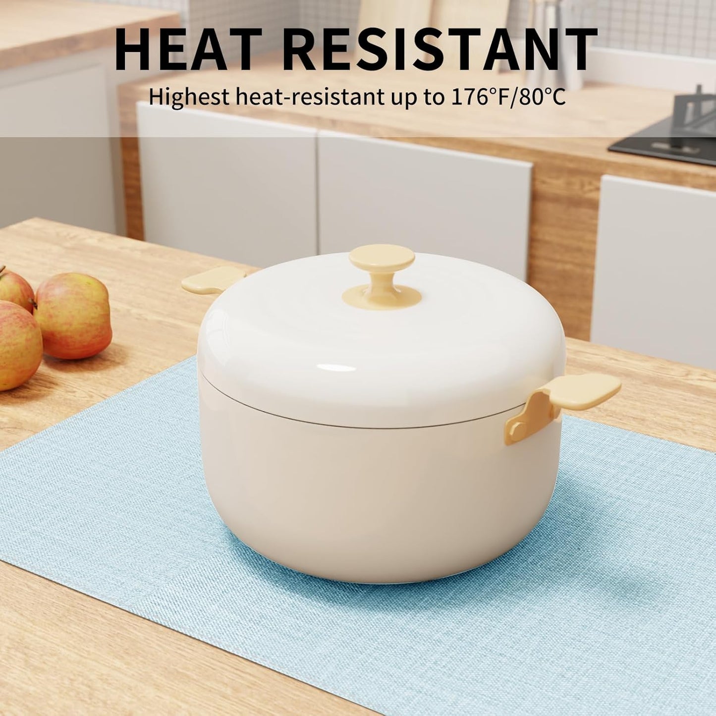 Cloth Placemats, Set of 4 Heat-Resistant Cotton Linen Blend Double Layered Machine Washable Place Mats, Wrinkle Free Thick Fabric Dining Table Mats for Indoors & Outdoors (Sky Blue, 4)