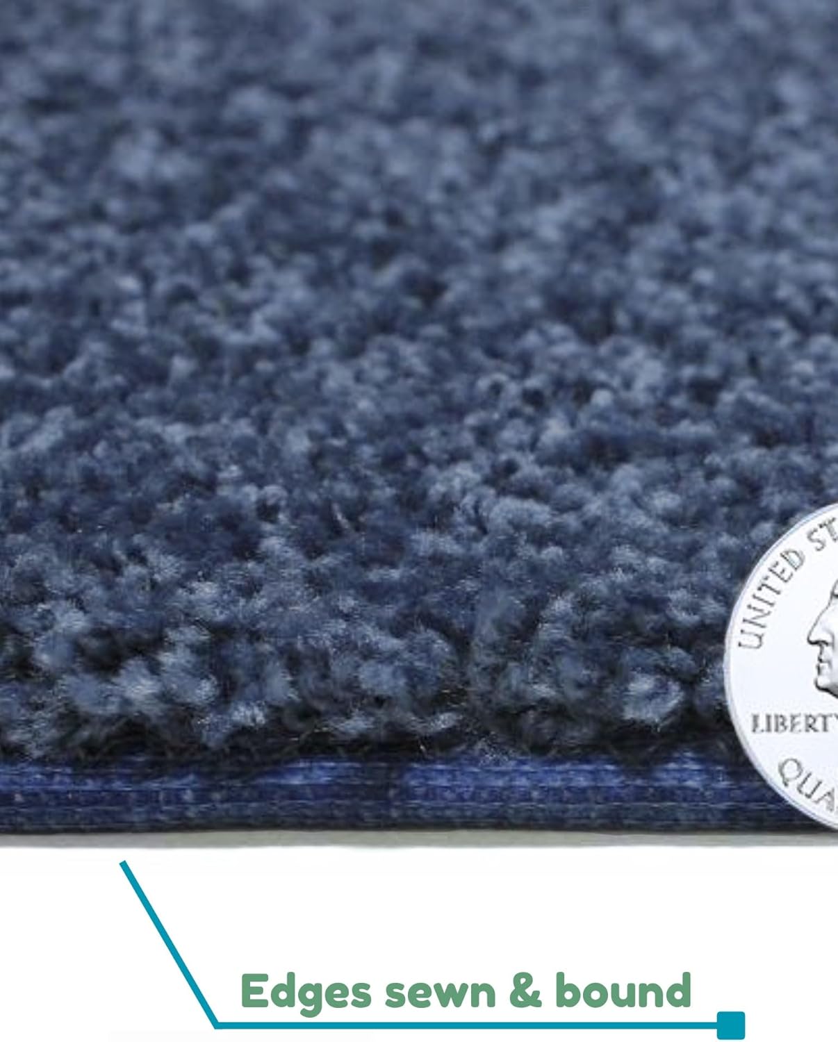 KOECKRITZ Soft and Colorful Kids Classroom Area Rugs (Passes Flammability Pill Test) Many Sizes and Bright Colors to Select from (7' x 7', Navy)