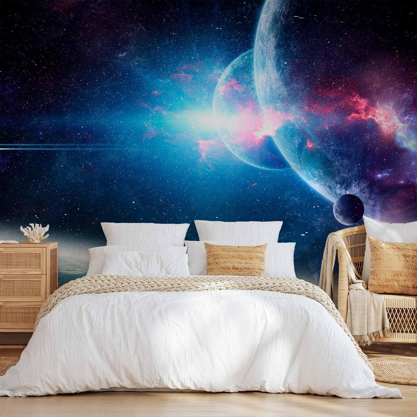 artgeist Wall Mural Cosmos Galaxy 177x124 in - XXL Non-Woven Wallpaper Fleece Wall Decor Photo Print Picture Image Design Stars Solar System Universe Space b-C-10047-a-a