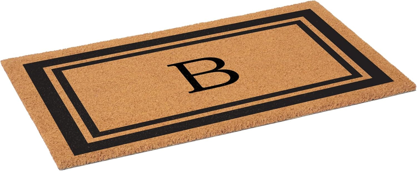 Calloway Mills 152962436B Black Border 24" x 36" Monogram Doormat, (Letter B)