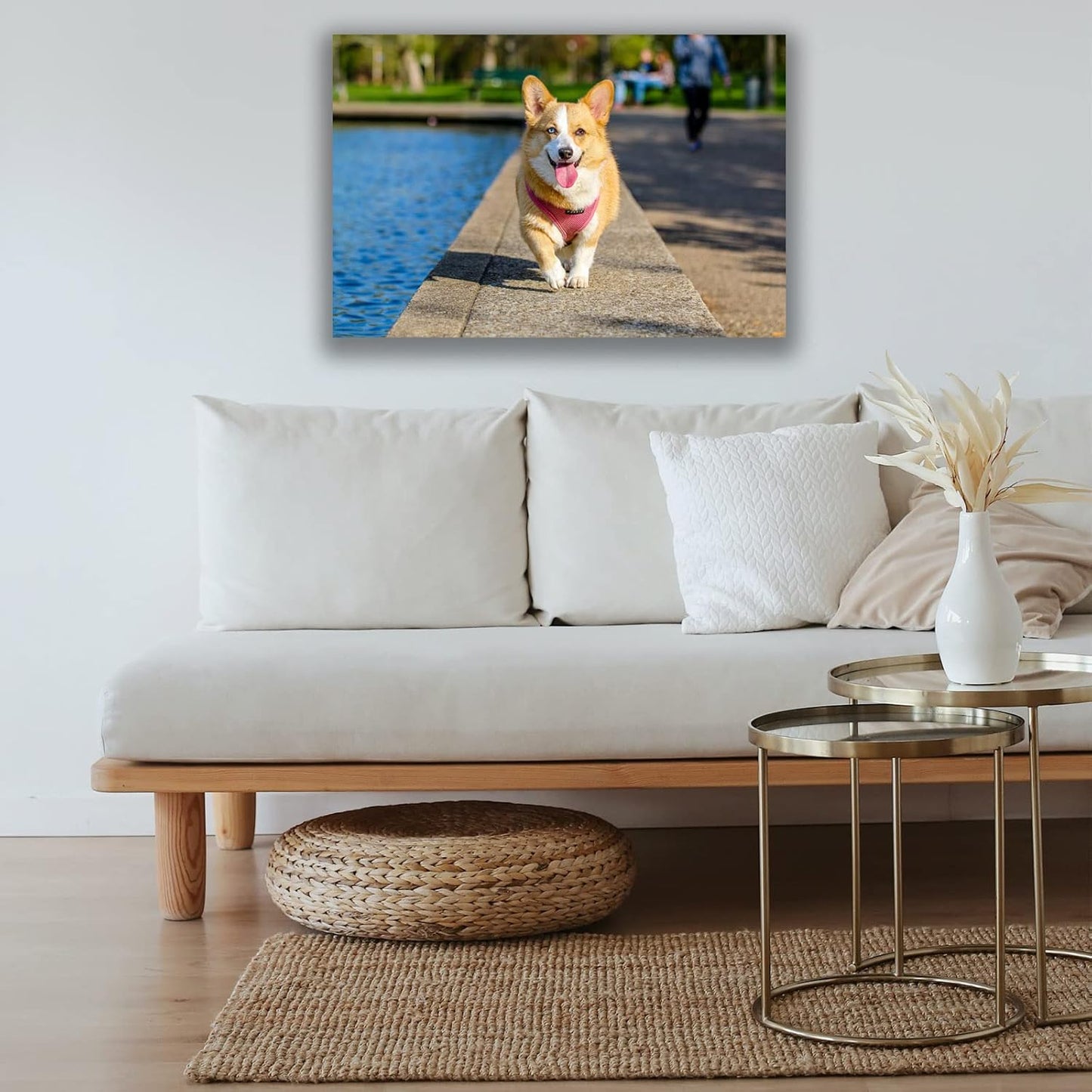 Custom Canvas Prints with Your Photos (11x14, Framed Canvas) Customized Wall Art Personalized Canvas Pictures for Pet/Family Gifts for Mom/Men/Women