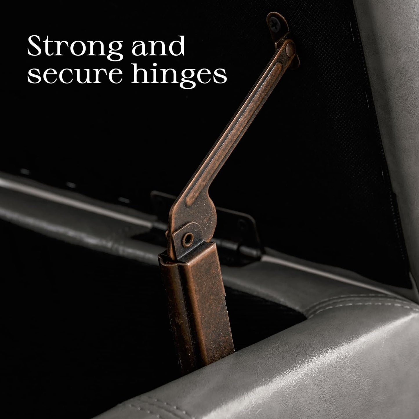 HUIMO Square Leather Storage Ottoman,Ottoman Coffee Table with Storage for Living Room (Taupe)