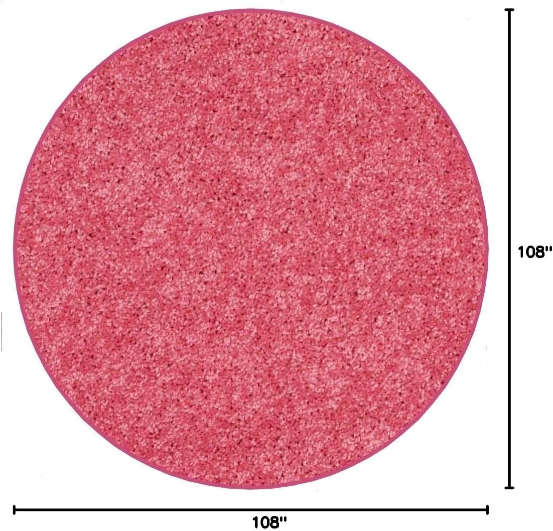 KOECKRITZ Soft and Colorful Kids Classroom Area Rugs (Passes Flammability Pill Test) Many Sizes and Bright Colors to Select from (9' Round, Glamour)