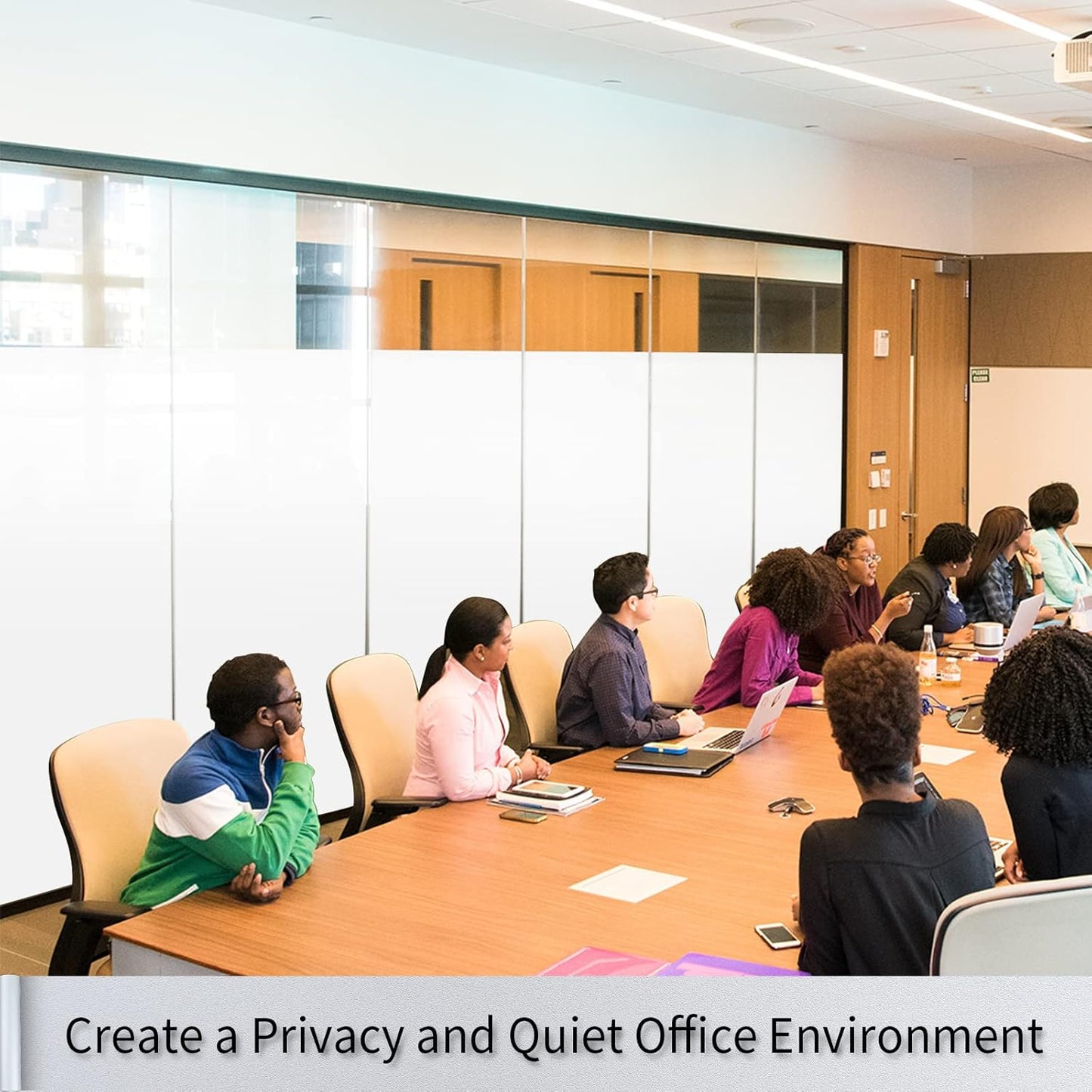 Frosted Glass Window Film with Tools,Reusable Window Privacy Film,Static Clings Window Film Kit for Home Bathroom and Office. (White, 29.6Inch×196.9Inch)