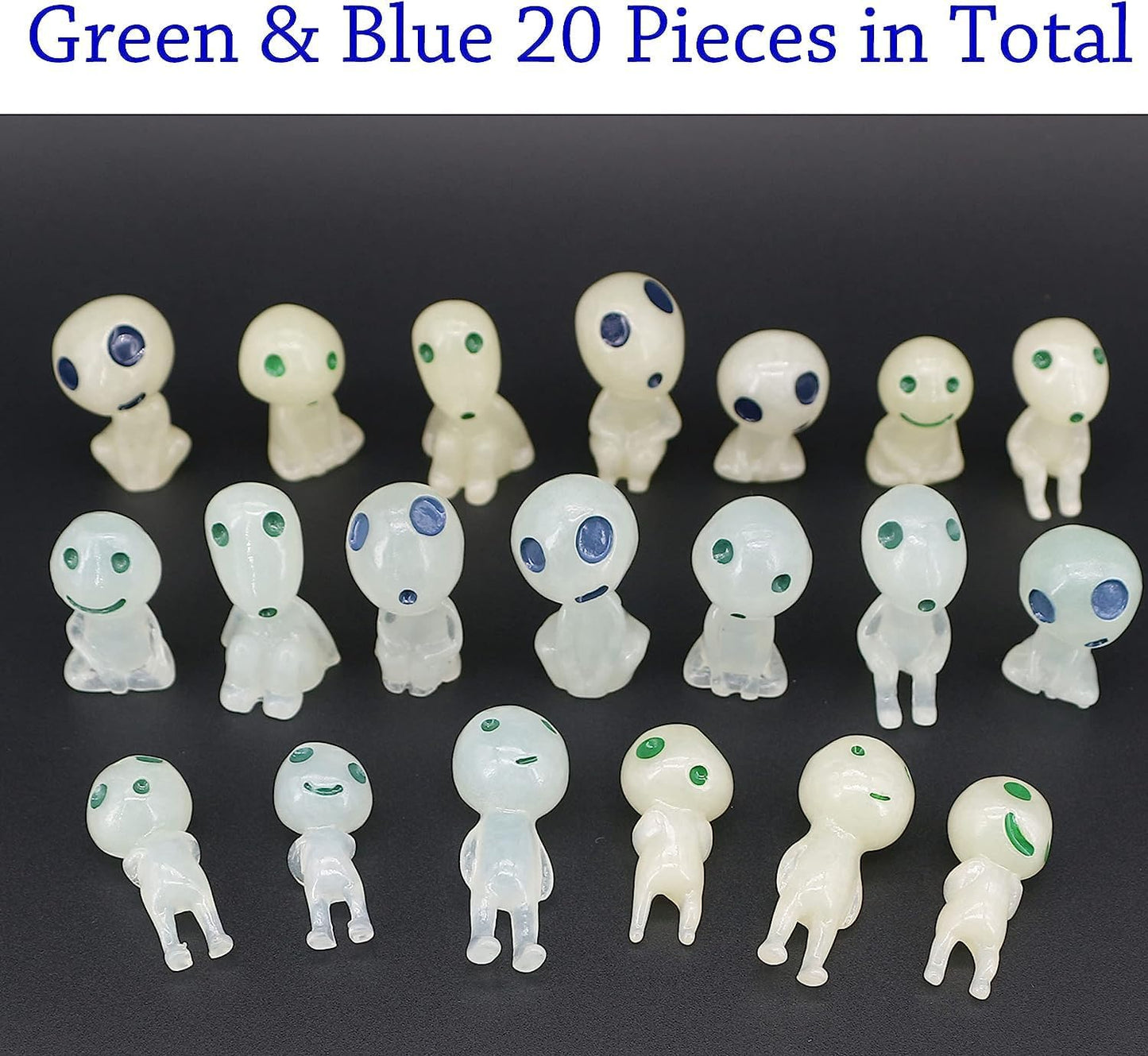 Fairy Garden Accessories Tree Elves Easter Egg Fillers Glow in Dark Basket Stuffers Garden Alien Decor Miniature for Micro Landscape Outdoor Status Patio Lawn Yard Kit