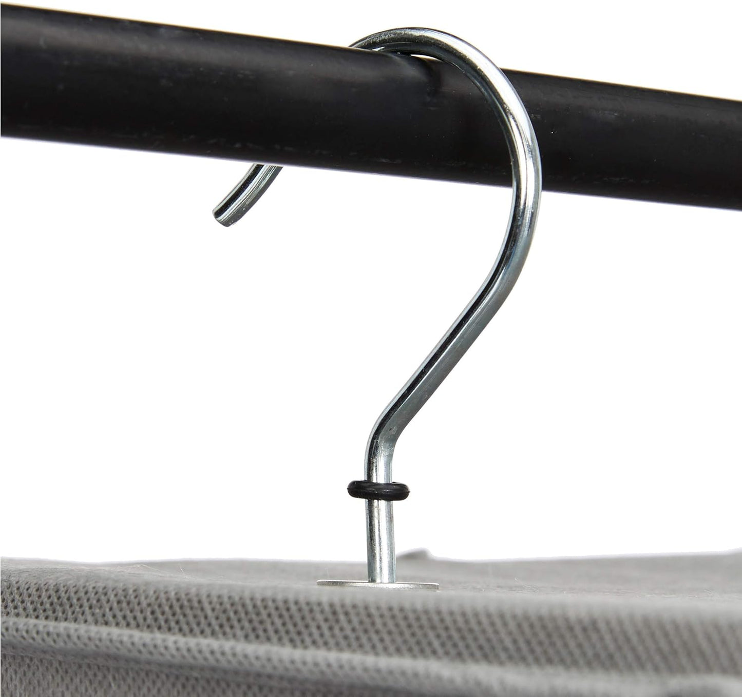 Amazon Basics 6-Tier Hanging Closet Shelf Organizer With Pockets, 8.5" D x 12" W x 9" H, Grey