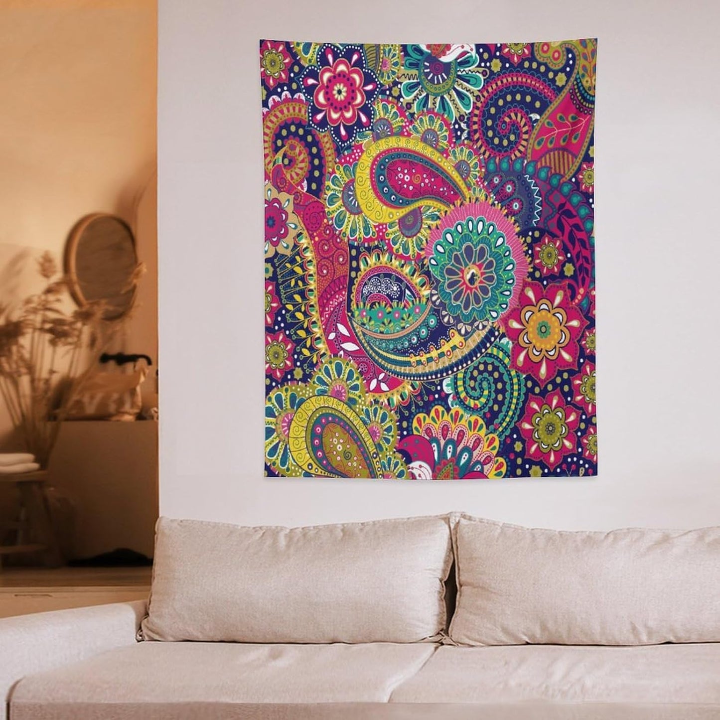 ICMOLYYENLO Tropical Green Plant Tapestry, Green Palm Leaves Natural Landscape Print Wall Tapestry for Bedroom Living Room Dormitory 30x40 Inch